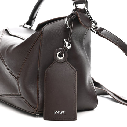 Loewe Nappa Lambskin Large Featherlight Puzzle Bag Dark Chestnut 14 of 15