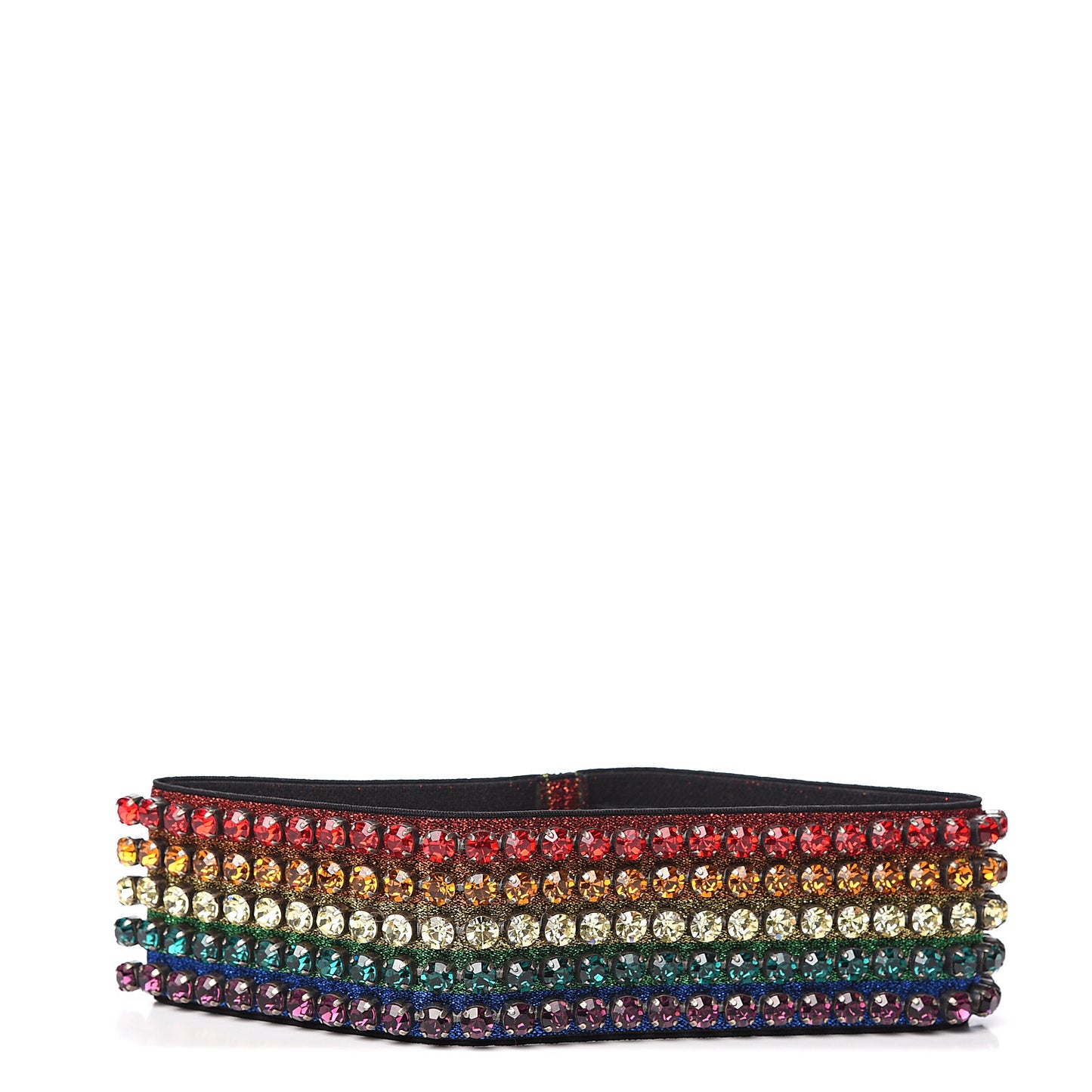 Metallic Crystal Embellished Webby Headband 57 Rainbow