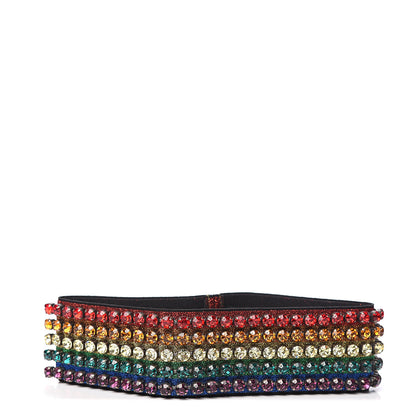 Gucci Metallic Crystal Embellished Webby Headband 57 Rainbow 1 of 3