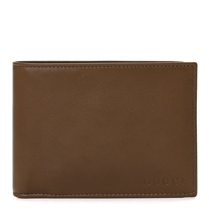 Gucci Smooth Calfskin Mens Bi-Fold Wallet Brown 1 of 11
