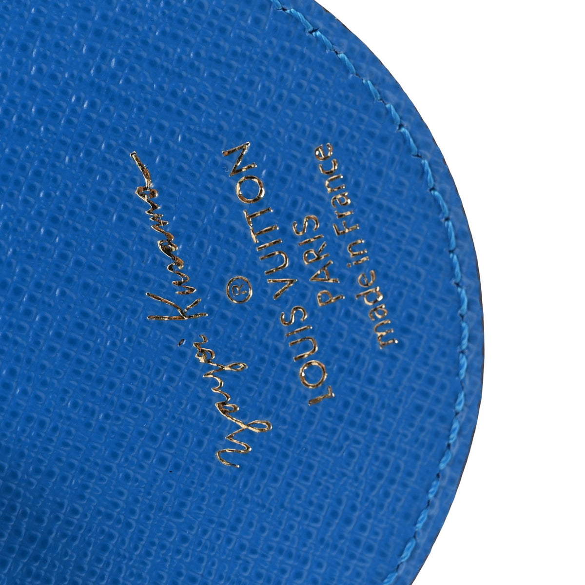 Monogram Kusama Pumpkin Dots Key Ring Blue