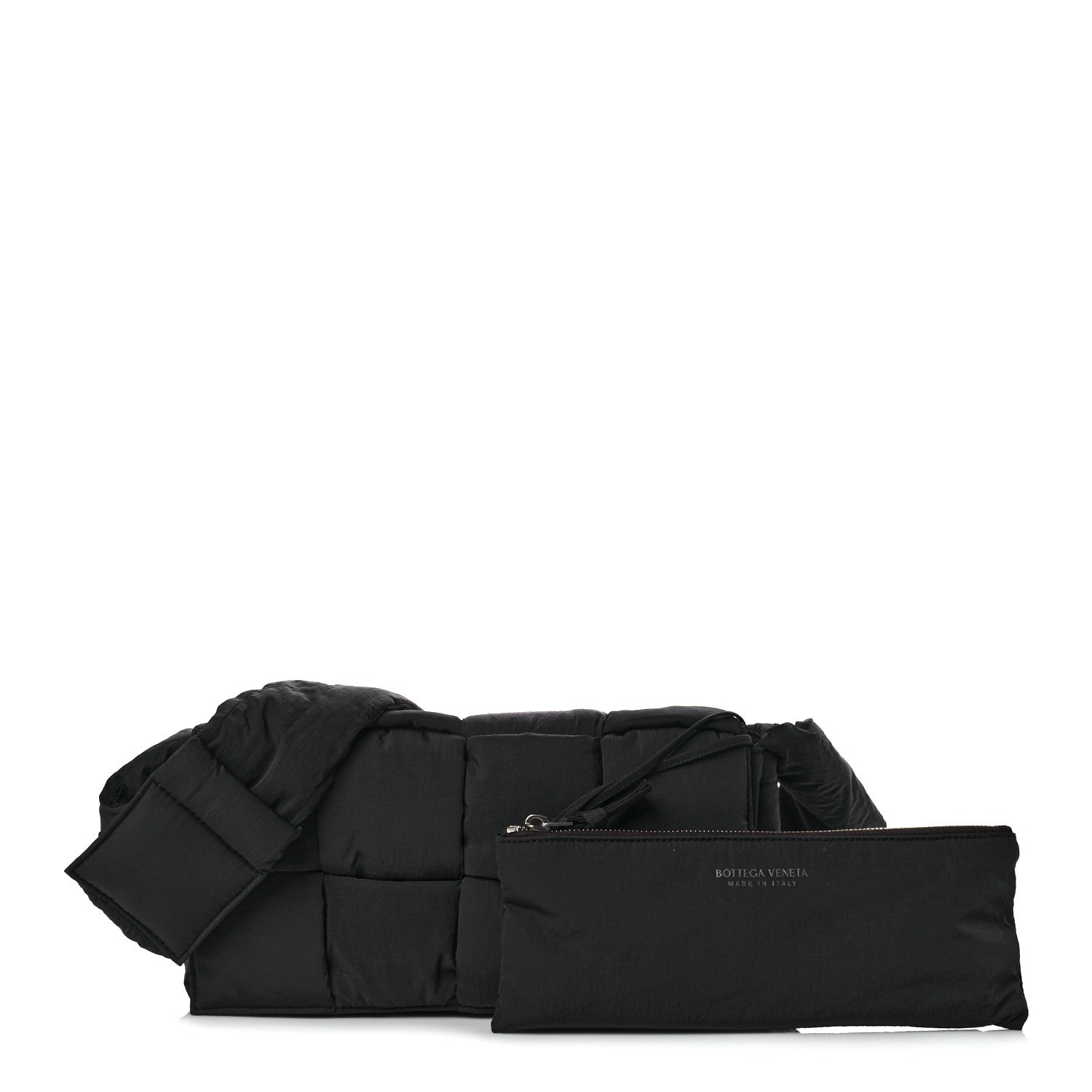 Bottega Veneta Nylon Intrecciato Padded Tech Cassette Bag Black 1 of 10