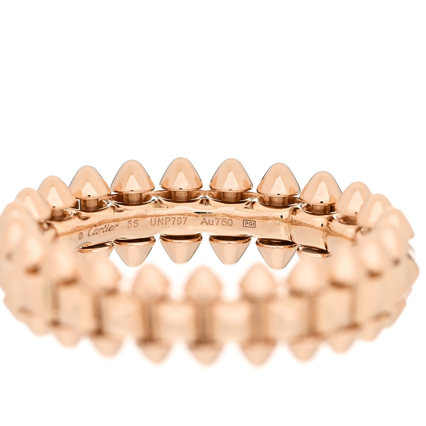 18K Pink Gold SM Clash De Cartier Ring 55 7.25