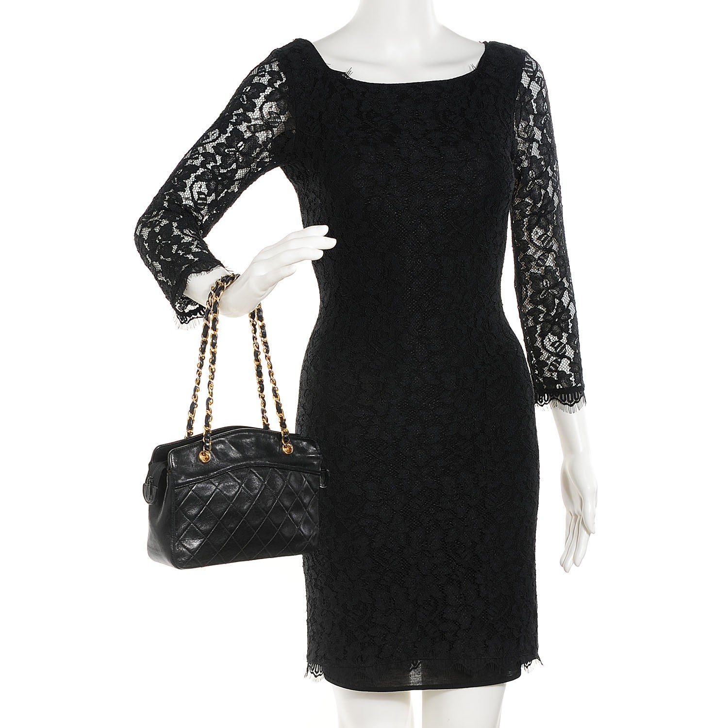 Chanel Lambskin Quilted Small Shoulder Bag Black 2 of 10