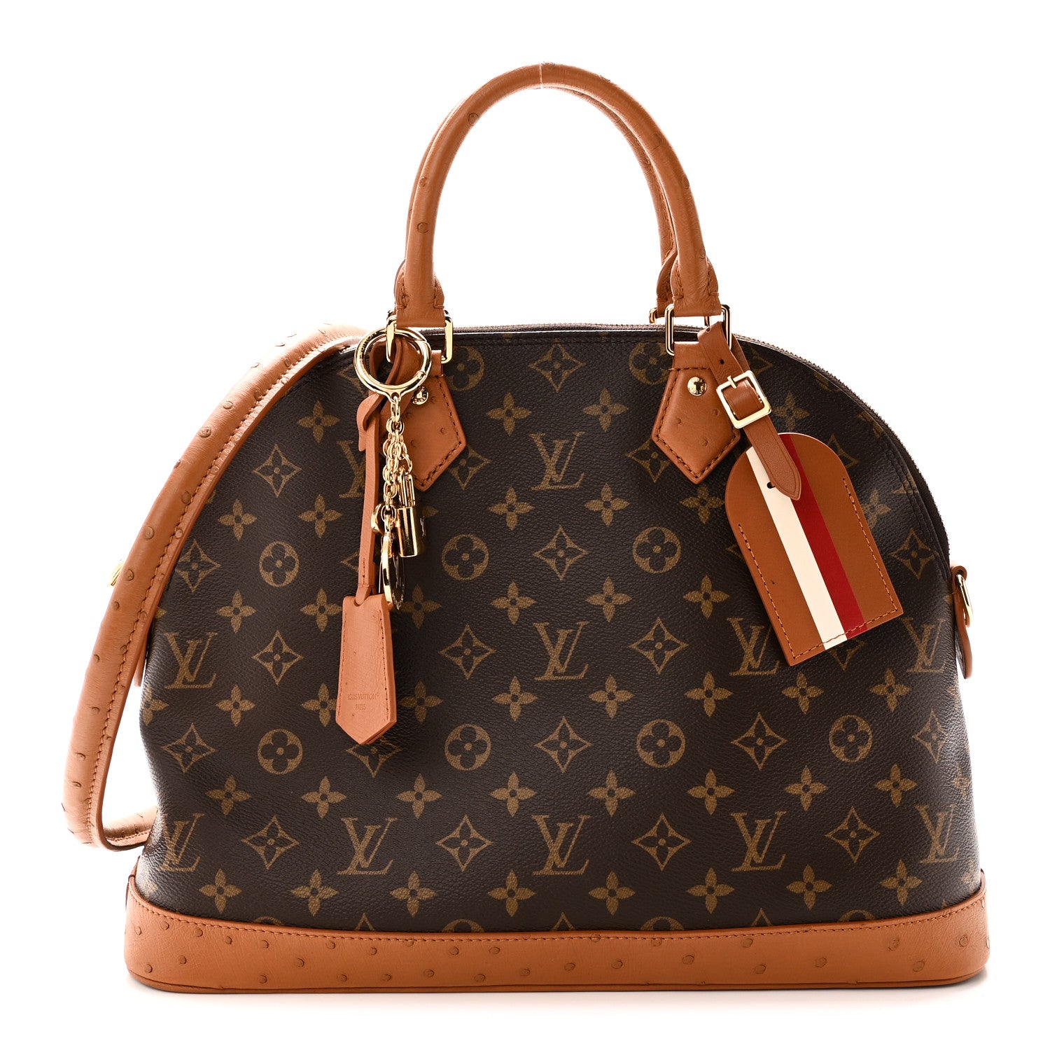Louis Vuitton Monogram Ostrich Alma Soft Celebration MM 1 of 9
