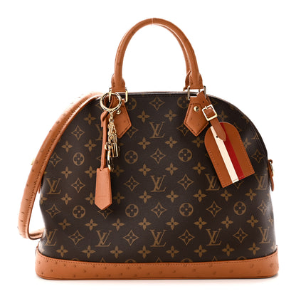 Louis Vuitton Monogram Ostrich Alma Soft Celebration MM 1 of 9