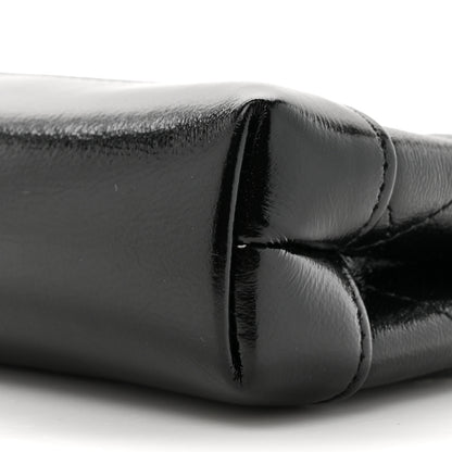 Chanel Shiny Lambskin Quilted Micro 31 Clutch With Chain Black 9 of 11