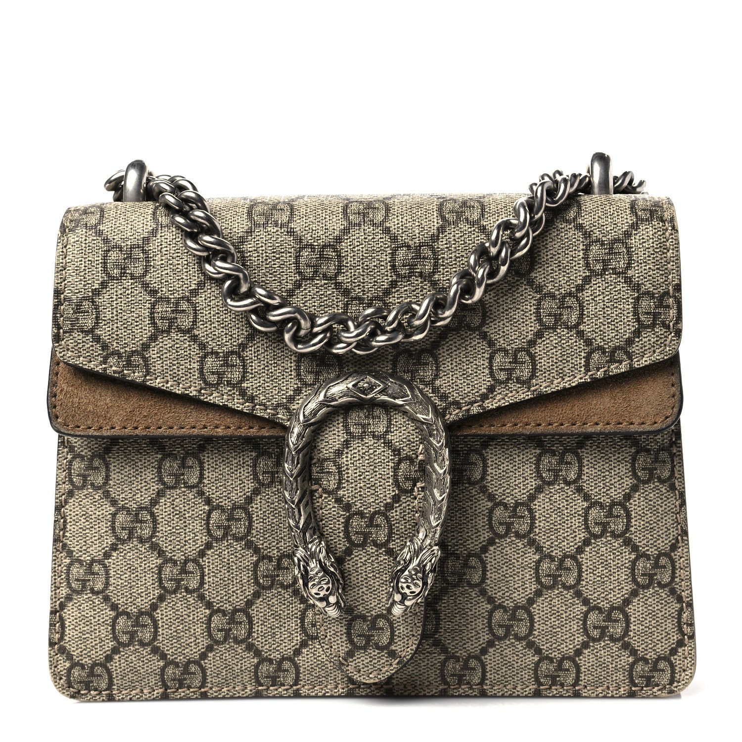 Gucci GG Supreme Monogram Mini Dionysus Shoulder Bag Taupe 1 of 8