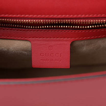 Gucci Calfskin Small Sylvie Shoulder Bag Hibiscus Red 6 of 10