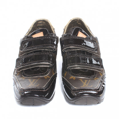 Louis Vuitton Suede Patent Monogram Speeding Velcro Sneakers 35 2 of 8