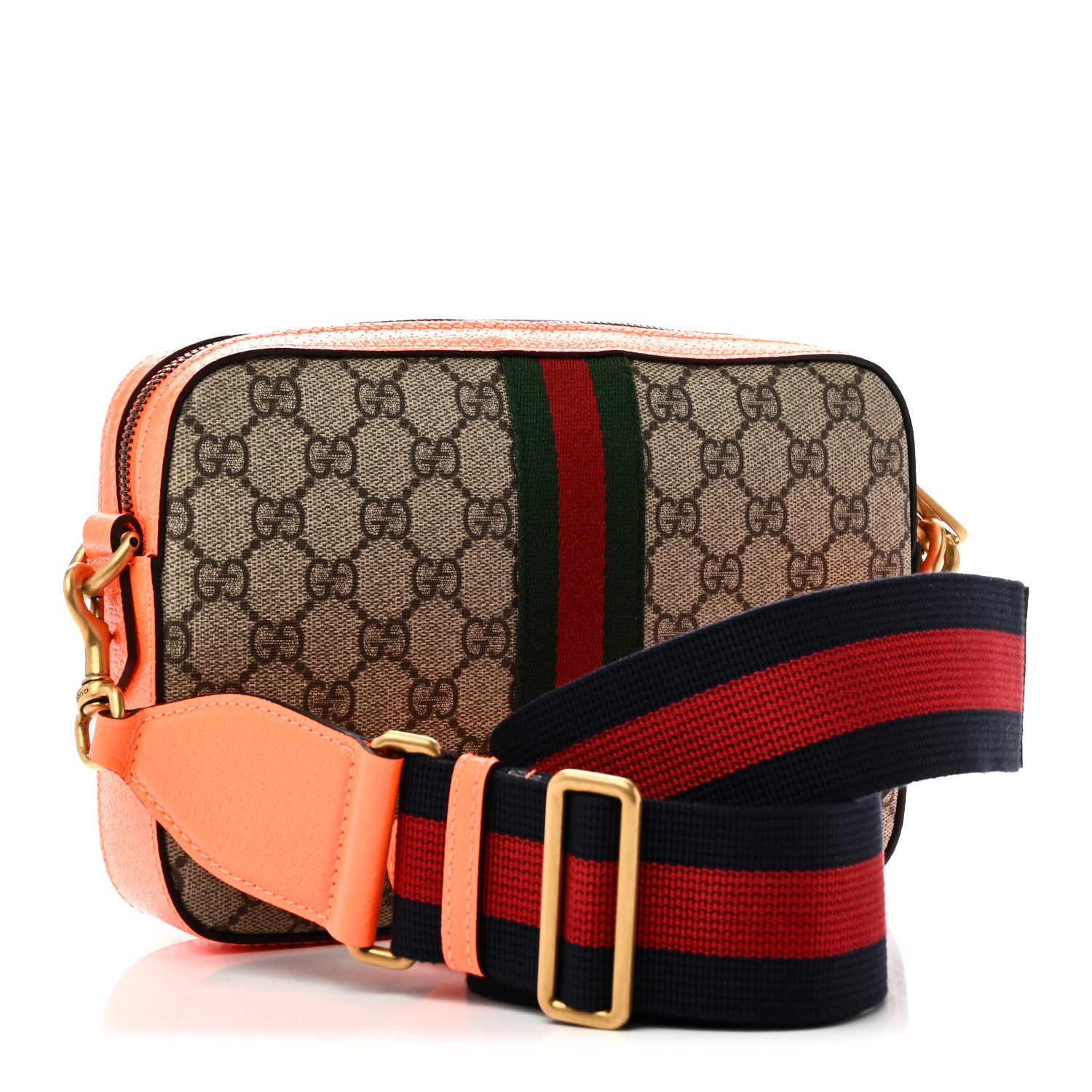 Gucci GG Supreme Monogram Textured Dollar Calfskin Web Ophidia