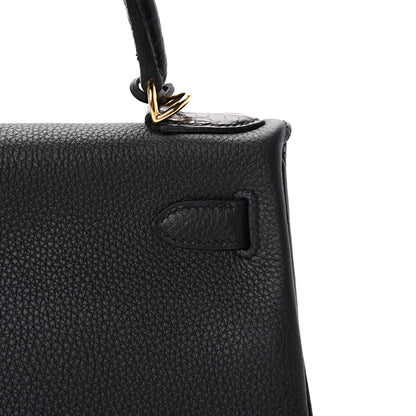 Hermes Togo Matte Alligator Kelly Retourne Touch 28 Black 10 of 38