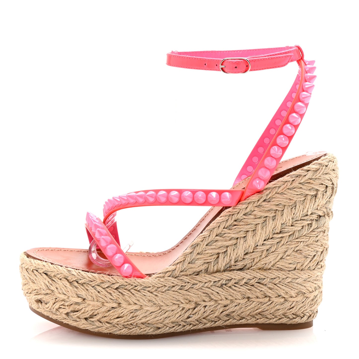 Patent Mafaldina 120 Wedge Sandals 36 Pink