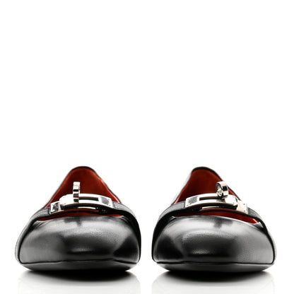 Hermes Goatskin Bilbao Ballerina Flats 38 Black 2 of 9
