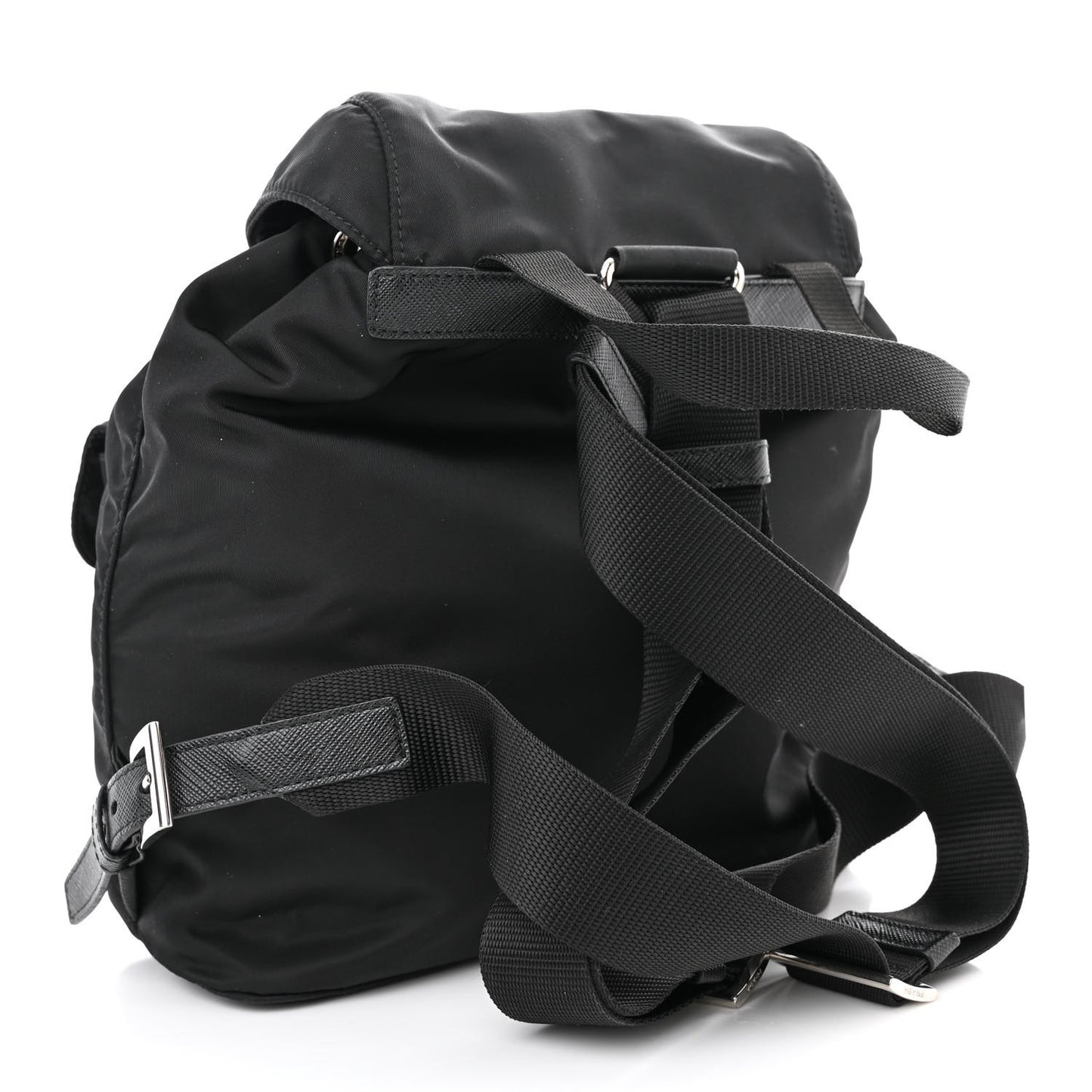 Tessuto Nylon Saffiano Small Backpack Black