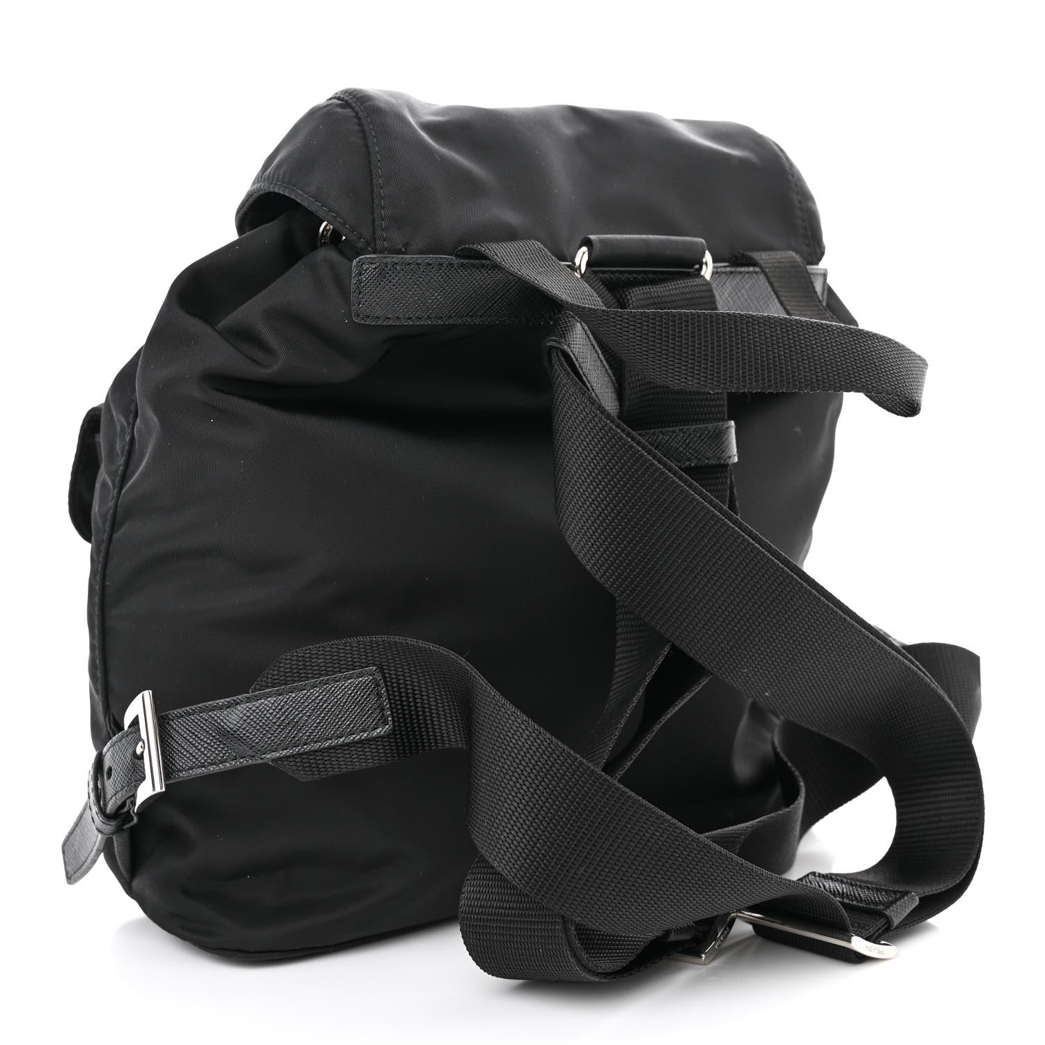 Prada Tessuto Nylon Saffiano Small Backpack Black 3 of 13
