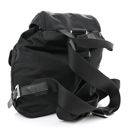 Prada Tessuto Nylon Saffiano Small Backpack Black 3 of 13