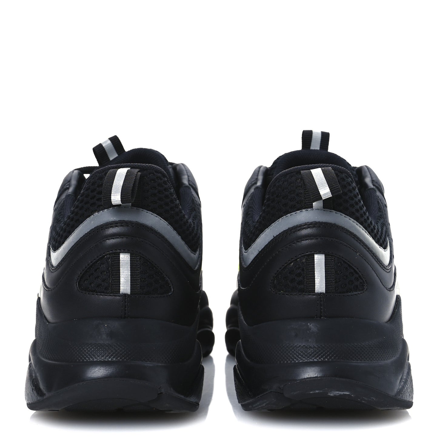 Technical Mesh Calfskin Mens B22 Sneakers 41 Black