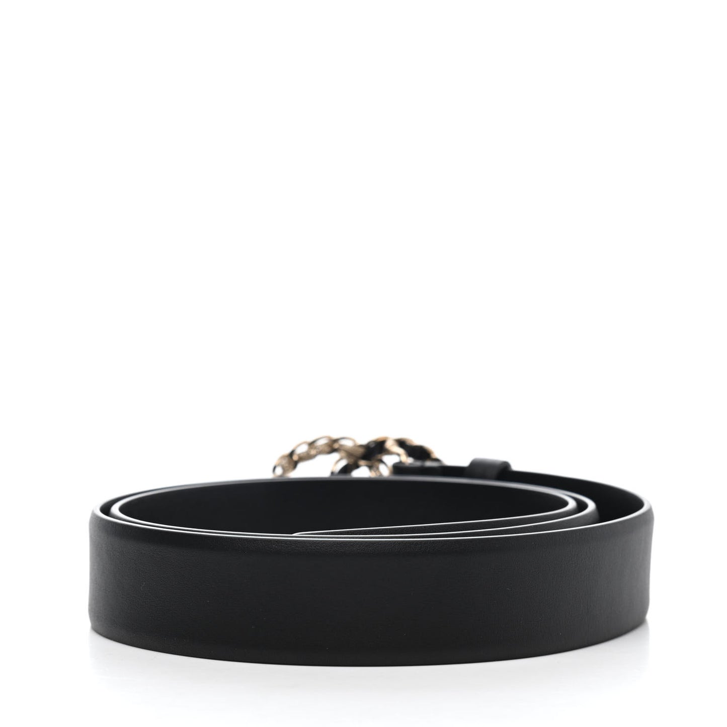 Calfskin CC Chain Belt 90 36 Black