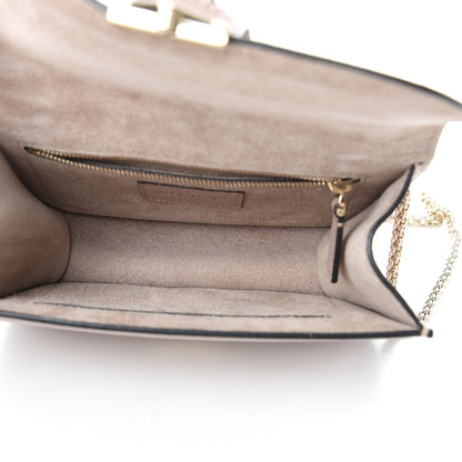 Valentino Garavani Pebbled Calfskin Small Glam Lock Rockstud Flap Poudre 6 of 10