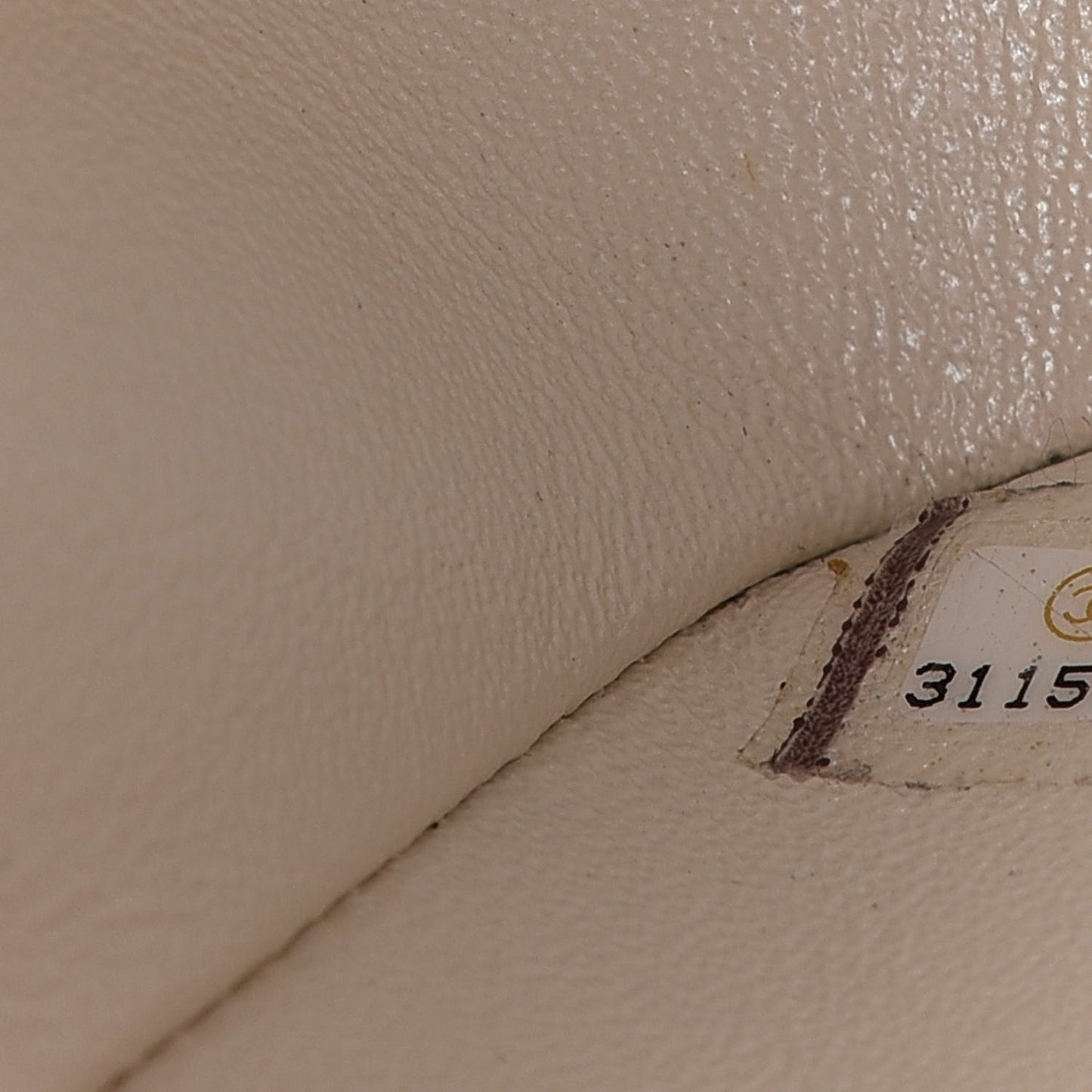 Iridescent Calfskin Quilted Mini Rectangular Flap White