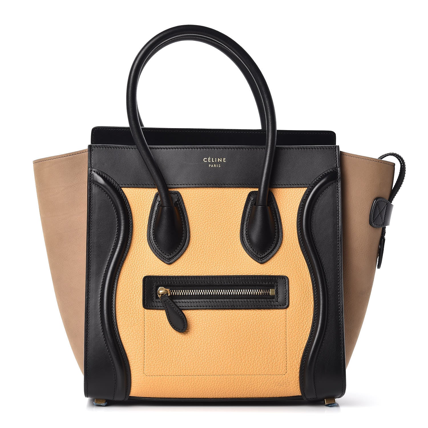 Celine Baby Grained Calfskin Nubuck Micro Tri-Color Luggage Corn 1 of 10