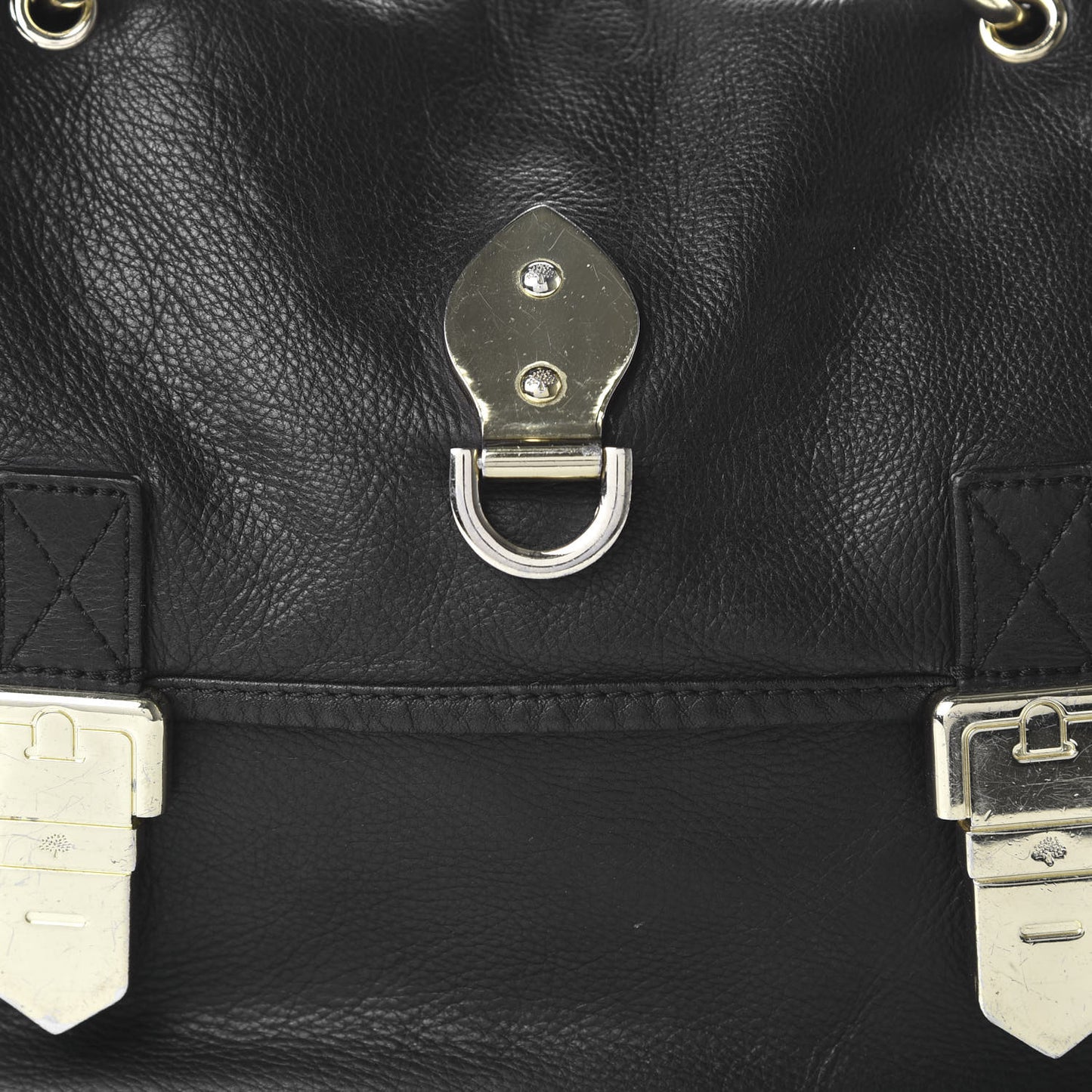 Soft Grain Calfskin Tillie Satchel Black