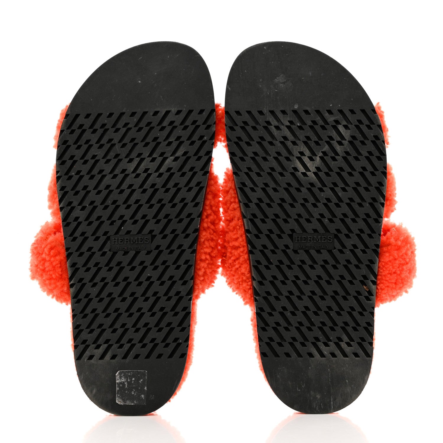 Hermes Woolskin Womens Chypre Sandals 36.5 Orange 5 of 10