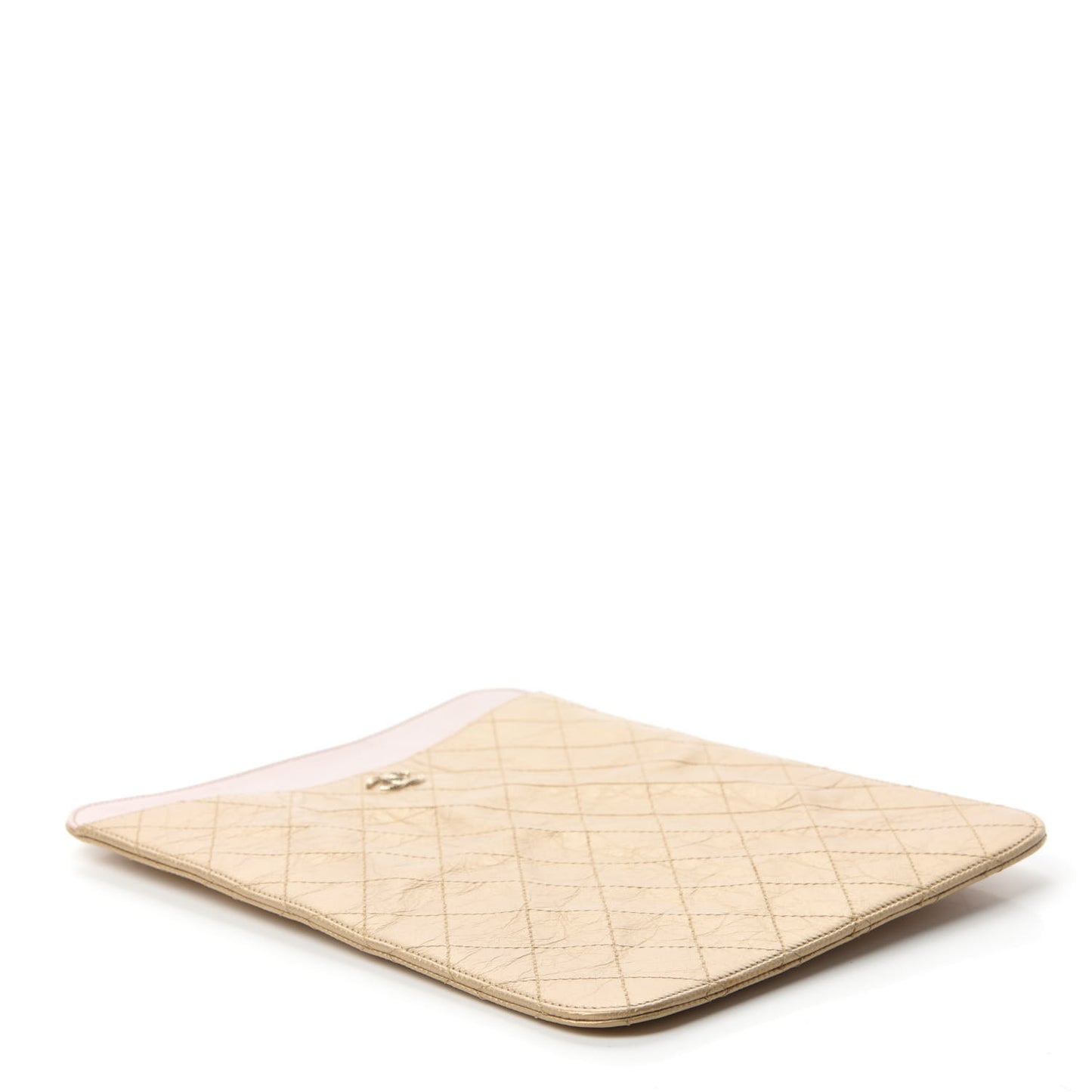 Metallic Calfskin Brilliant iPad Case Gold