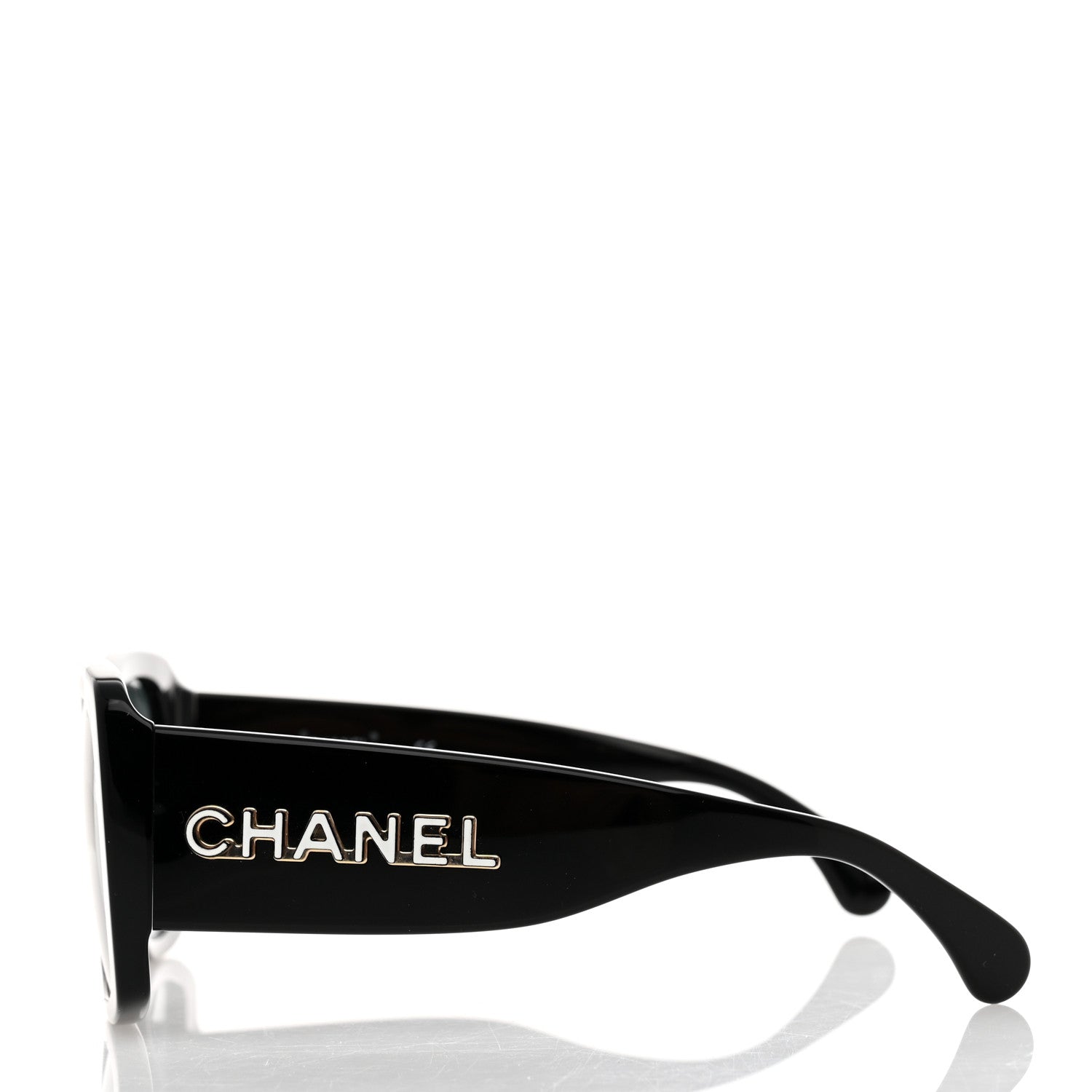 Chanel Acetate CC Logo Square Sunglasses 71472 Black 3 of 8