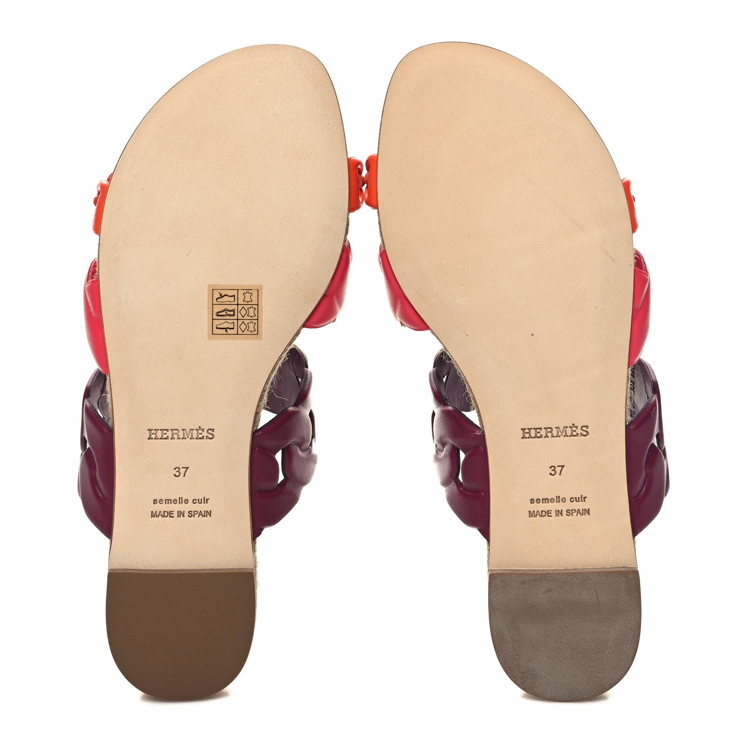 Hermes Nappa Gwen Espadrille Sandals 37 Multicolored Violet Lilas 5 of 9