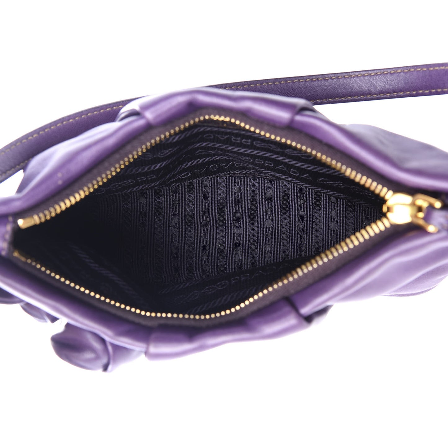 Nappa Rosette Shoulder Bag Viola
