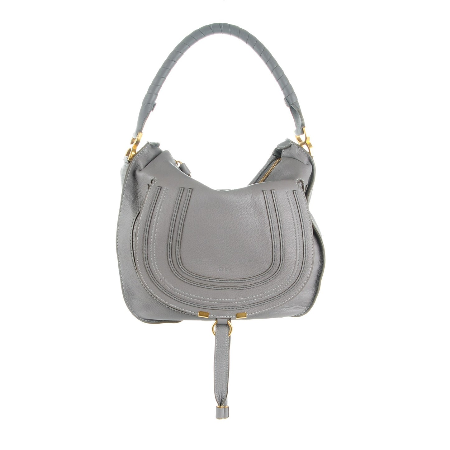 Calfskin Medium Marcie Hobo Cashmere Grey