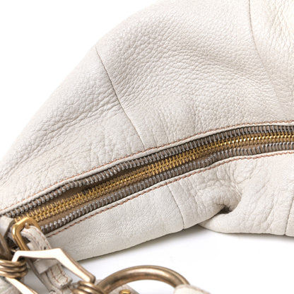 Prada Deerskin Tamponato Hobo White 15 of 15