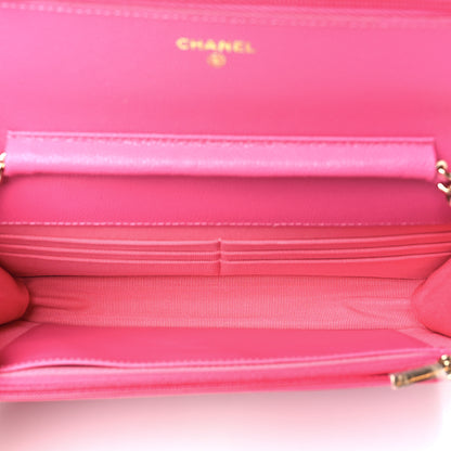 Chanel Caviar Quilted Wallet on Chain WOC Pink 5 of 11