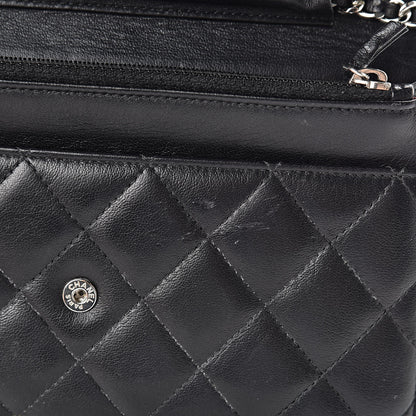 Chanel Lambskin Quilted Wallet On Chain WOC Black 12 of 15
