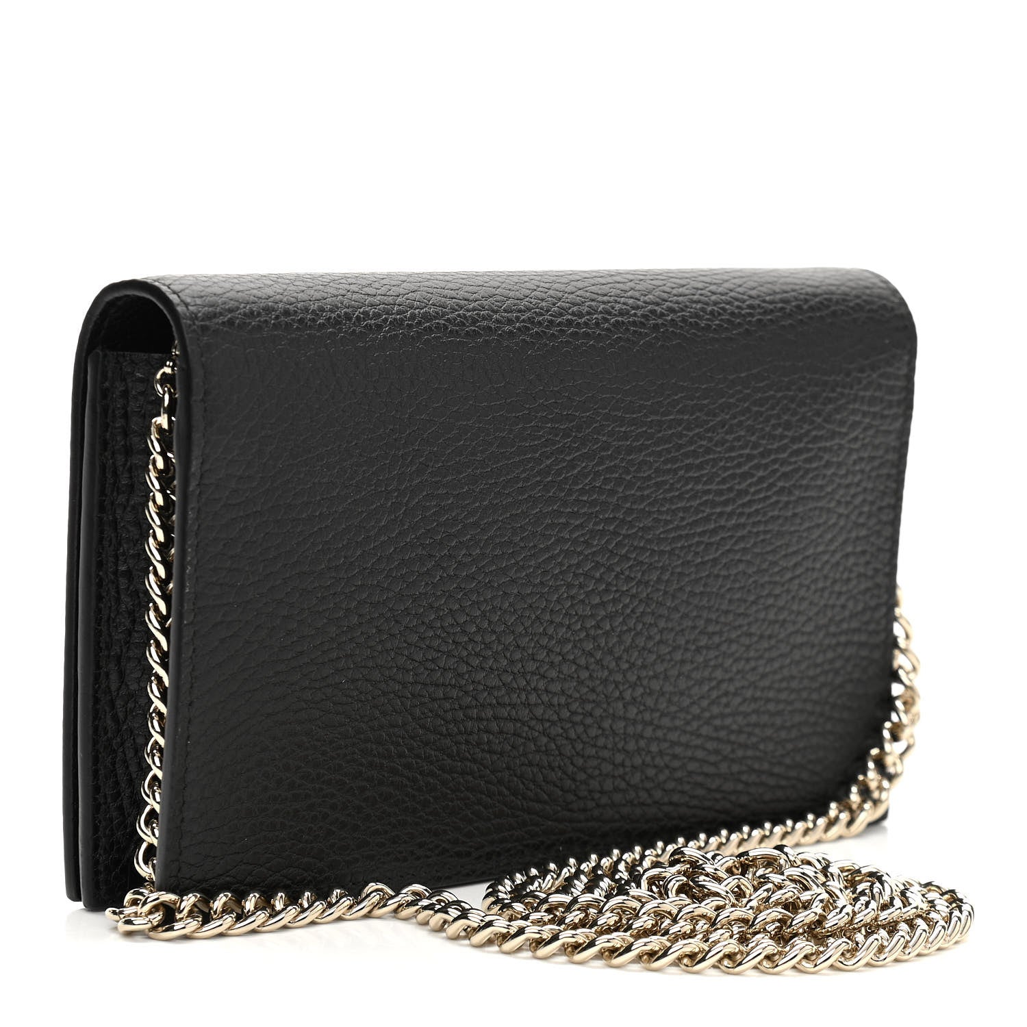 Gucci Dollar Calfskin Medium Betty Chain Wallet Black 3 of 11