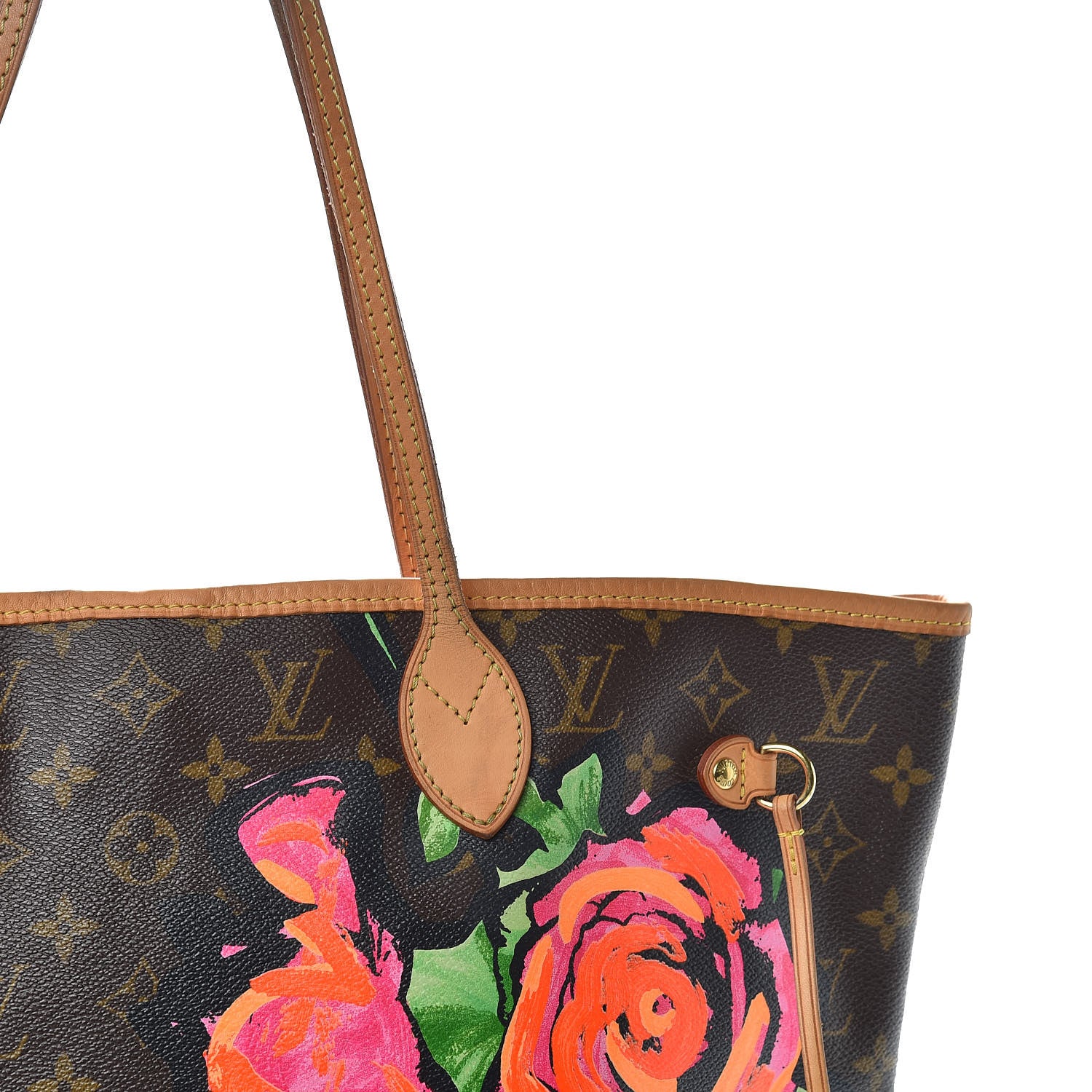 Louis Vuitton Monogram Roses Neverfull MM 10 of 14