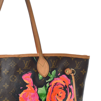 Louis Vuitton Monogram Roses Neverfull MM 10 of 14