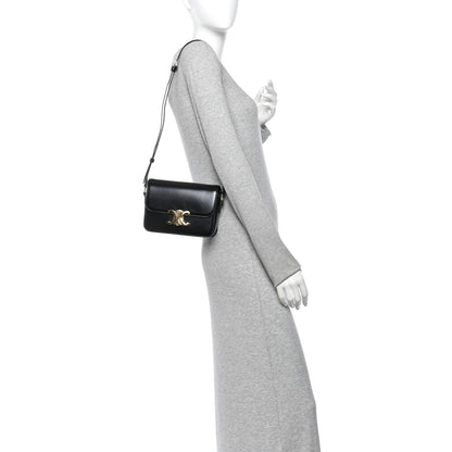 Celine Shiny Calfskin Teen Triomphe Black 2 of 10