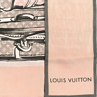 Louis Vuitton Silk Monogram Trunks Bandeau Rose Poudre 3 of 3