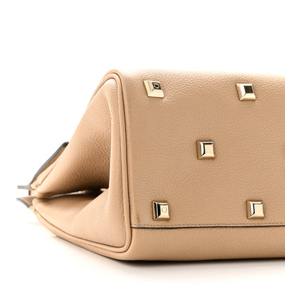 Salvatore Ferragamo Calfskin Small Studio Bag Cashew 8 of 9