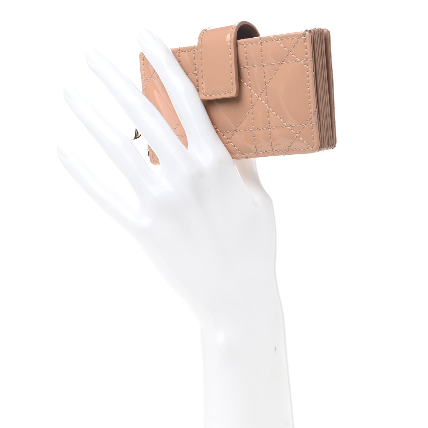 Christian Dior Patent Cannage Lady Dior 5-Gusset Card Holder 2 of 7
