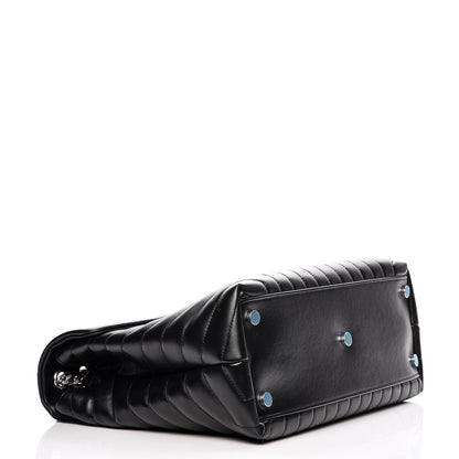 Saint Laurent Calfskin Y Quilted Monogram Large Loulou Chain Satchel Black 4 of 8