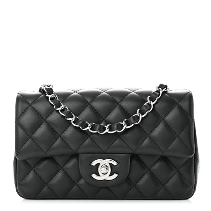 Chanel Lambskin Quilted Mini Rectangular Flap Black 1 of 11