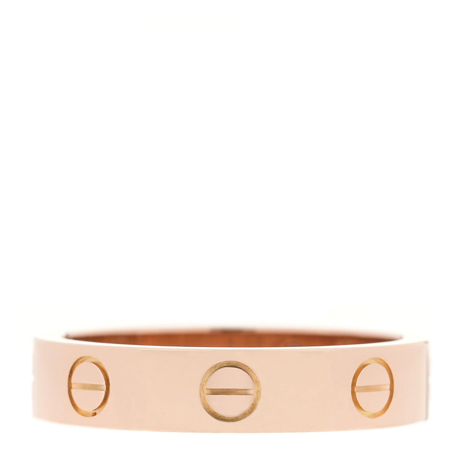 Cartier 18K Pink Gold Diamond 4mm LOVE Wedding Band Ring 51 5.75 1 of 4
