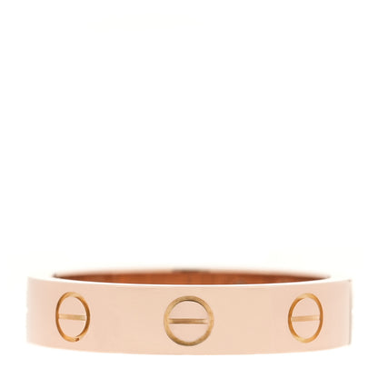 Cartier 18K Pink Gold Diamond 4mm LOVE Wedding Band Ring 51 5.75 1 of 4