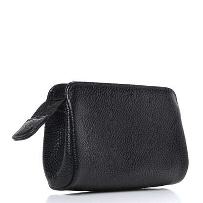 Chanel Caviar Timeless CC Cosmetic Pouch Black 3 of 7