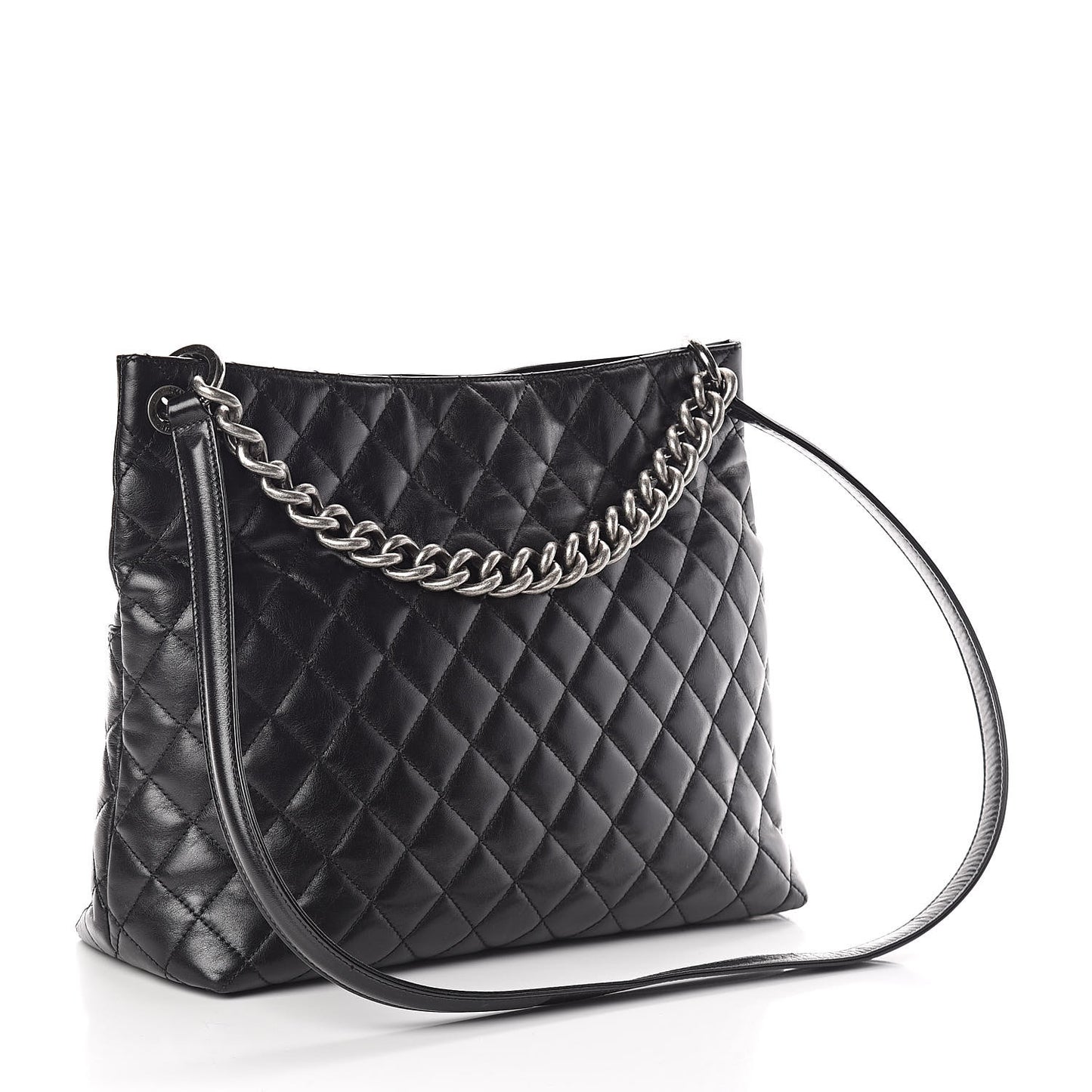Aged Calfskin Quilted Mad About Quilting Hobo Black