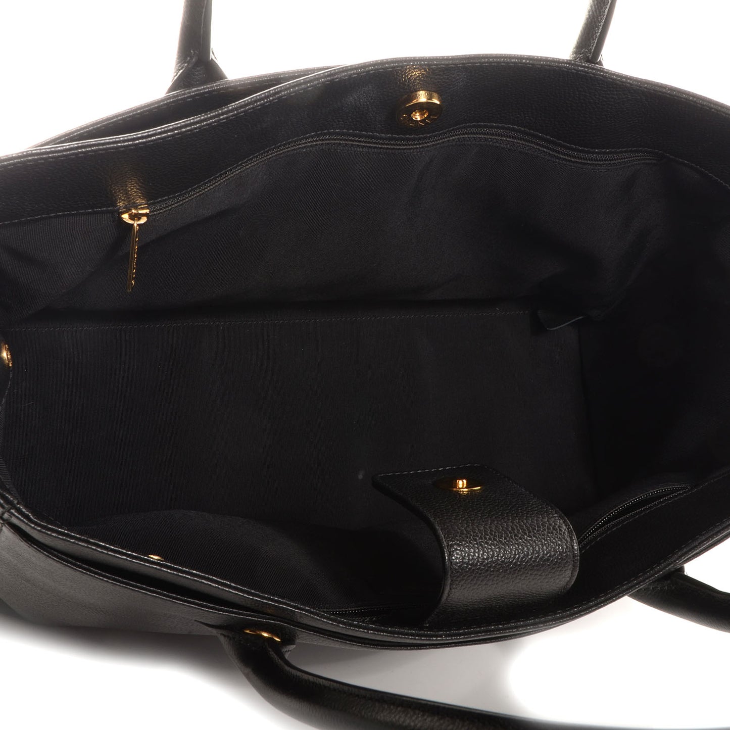 Calfskin Cerf Shopper Tote Black